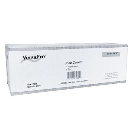 Versapro Disposable Polypropylene Shoe Covers, Blue - Bagged, 1000PK PESC